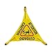 6 Pcs 20 inch Caution Wet Floor Sign Pop Up Slippery When Wet Sign Foldable Bilingual Yellow Safety Warning Caution Cone with Storage Tube for Commercial Office Industrial