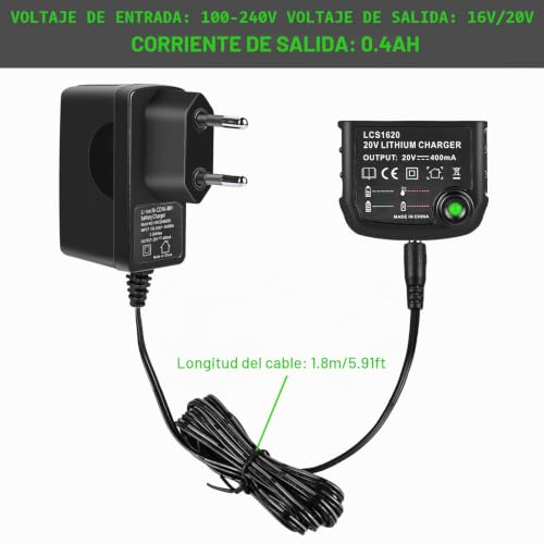 Miniatura 2 de Cargador De Litio De 18 V 20 V Compatible Con Batería Black Decker De 18 V 20 V, Cargador De Iones De Litio Para Lb20, Lbxr20, Ope
