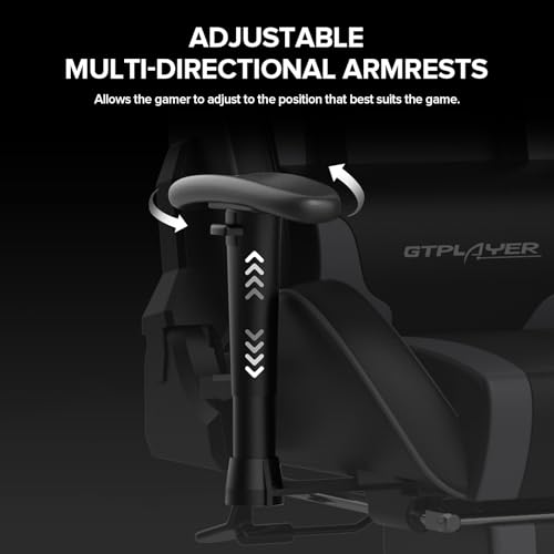 Sedia da Gaming con Poggiapiedi e Altoparlante Bluetooth Poltrona Ufficio Scrivania Ergonomica Sedie Musicale Grigia - Sedia gaming - Immagine 7