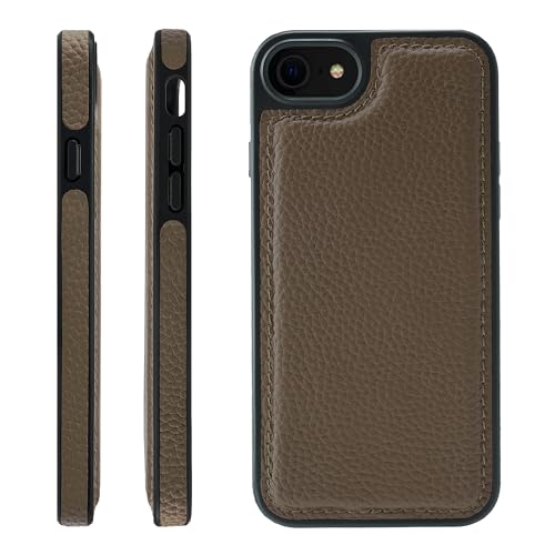 HANATORA for iPhone 8 7 SE3 SE2 (��3���� ��2����) �P�[�X �{�v �ϏՌ� �o���p�[�^ �X�}�z�P�[�X �X�}�z ���ʖ{�v �V�������N���U�[ �M�t�g �g�[�v WPG-8SE-Taupe