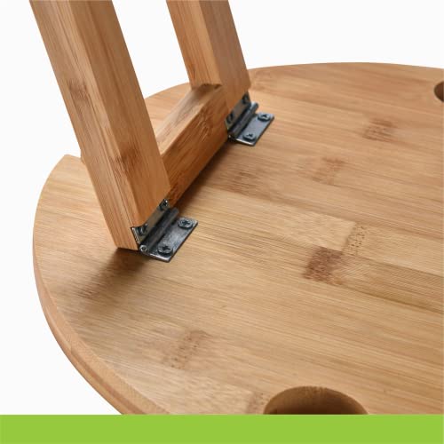 Prosumer's Choice Small Camping Foldable Table For Outdoor - Mini Picnic Table For Beach, Barbecue, Road Trip - Portable Camping Accessories, Wine Rack Collapsible Table #TOP5