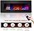 YODOLLA 50" Electric Fireplace Wall Mounted with Remote Control, 750/1500W Led Fireplace Heater with 10 Colors of Flame & Backlight, Log/Crystal Options