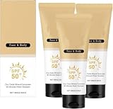 Protector solar mineral natural de sebo de res FPS 50. Fórmula ligera y no grasa para rostro, cuerpo y piel.