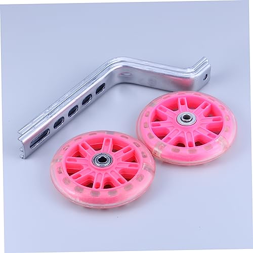 Ruedas de Entrenamiento Auxiliares Ajustables Luxshiny Rosadas con Destello Silencioso para Balance y Estabilidad miniatura 6