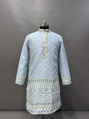 Men's Silk Traditional Party Wear Kurta Pajama Set Ethnic Outfit for Weddings, Festivals B-MAN4