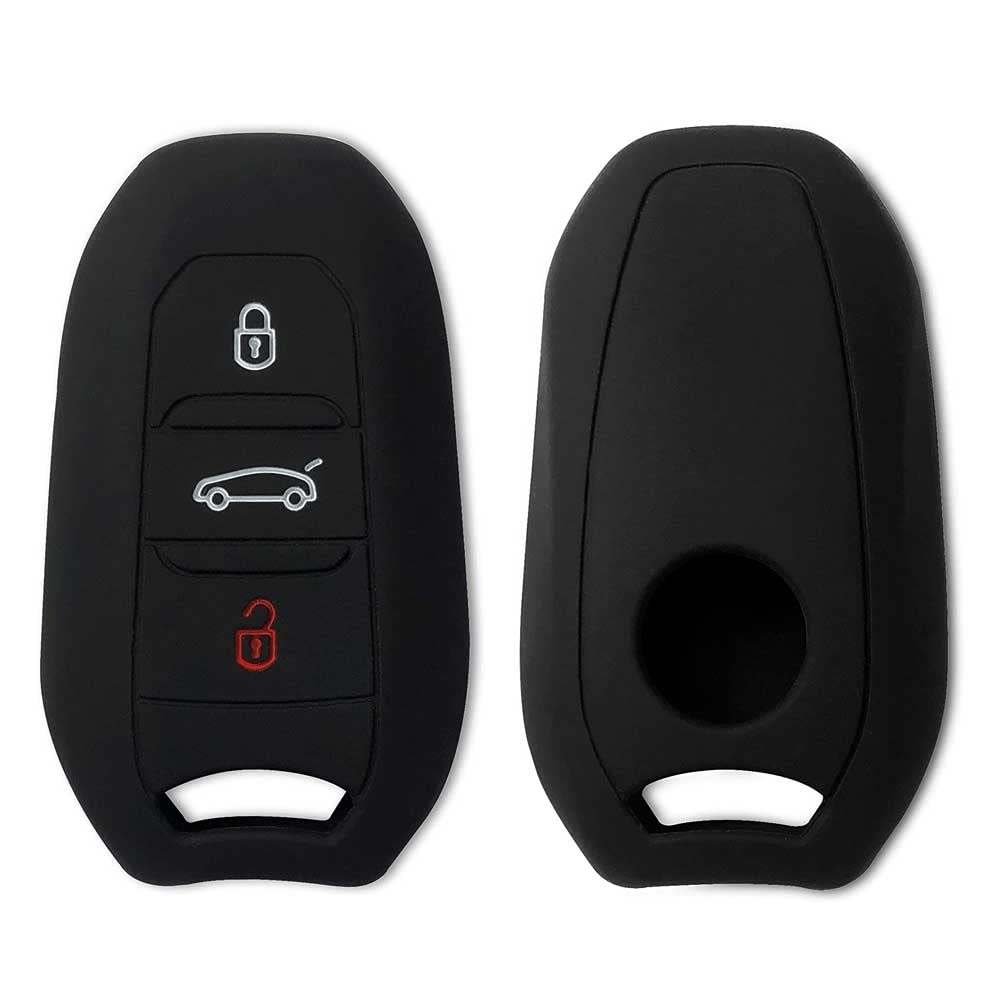 Cover Silicone Per Chiave Peugeot E Citroen - Telecomando Protettivo - Modello Argento - Con Portachiavi - Foto 10