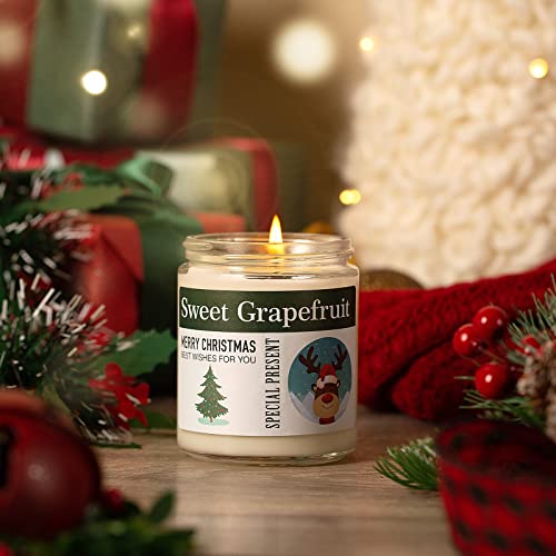 Christmas Gifts For Women Apple Cinnamon & Sweet Grapefruit Christmas Scented Candles Long Lasting Soy Aromatherapy Candle Xmas Gifts Stocking Stuffers For Friends Family Mom Coworker #TOP2