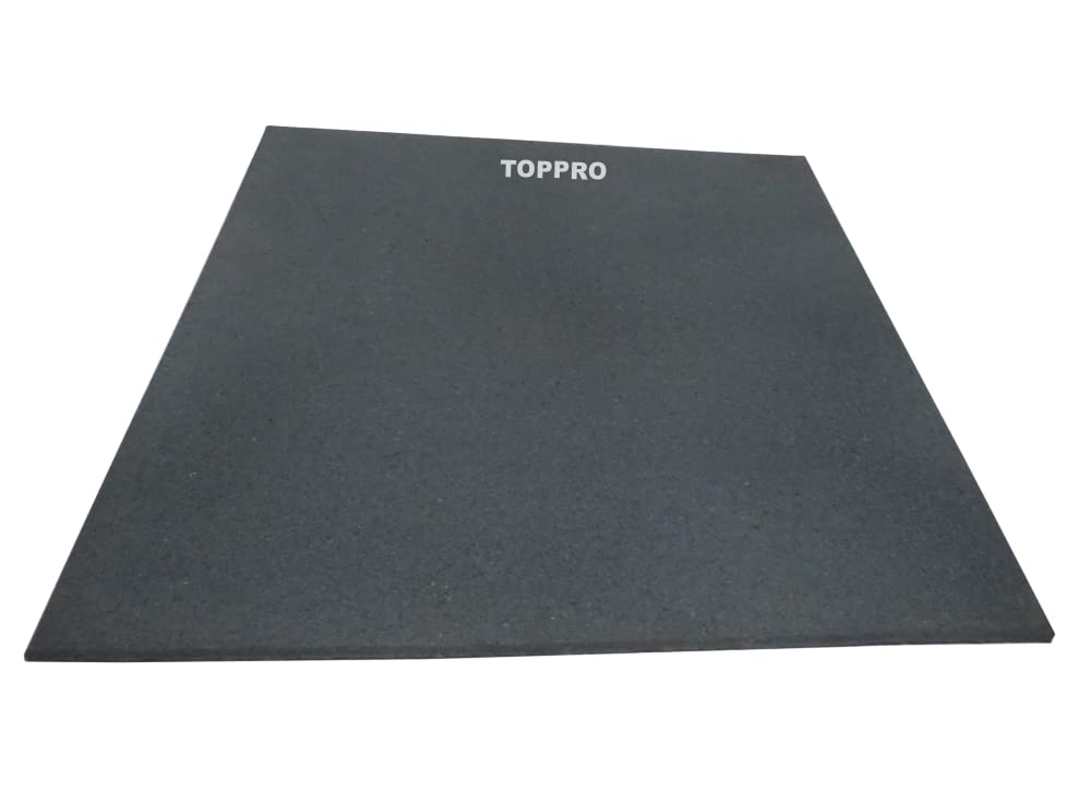 TOPPRO Fitness Rubber Flooring Tile 10MM TP-RF-01 | Rubber Tile 20"X 20" | Gym Tiles Rubber Floor | Gym Mat | Floor Mat for Gym & Home Use | Heavy Duty Rubber Mat | German Designed (Grey) (B0BRTZQXDL) Amazon Price History, Amazon Price Tracker