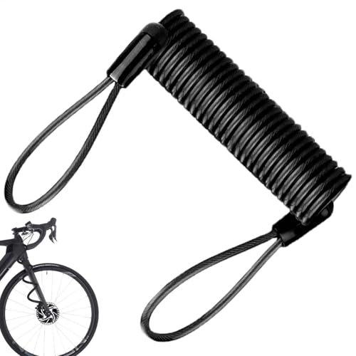 Blocco a disco promemoria, blocco a molla per moto, biciclette, blocco cavo promemoria, blocco freno a disco antifurto per biciclette, freno a disco con corda promemoria per moto, biciclette, scooter