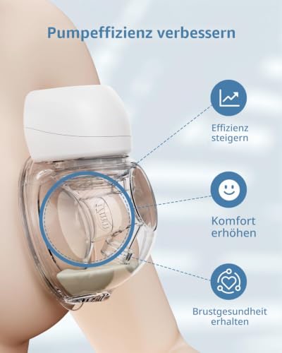 10 Stück Flansch-Einsätze 13/15/17/19/21mm, kompatibel mit Momcozy/Medela/KISSBOBO/Nuliie/Elvie/ANWIKE… – Ansicht 6