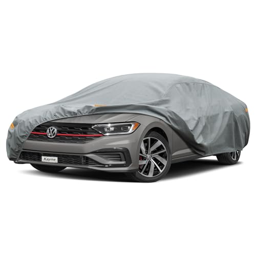 Image of Kayme Heavy Duty Car Cover Custom Fit Volkswagen Jetta GLI (2005-2017) Waterproof All Weather for Automobiles, Full Exterior Covers Sun Rain UV Protection.（Deliver About 3-10 Days）