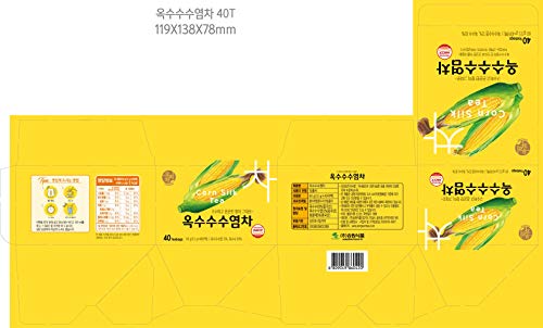 SONGWON Corn Silk Tea – Smooth & Aromatic Herbal Tea, Hot or Cold, 1.5g x 40 Tea Bag (2.12oz / 60g)