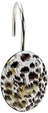 Carnation Home Fashions PHPA-Che/M Cheetah Resin Shower Curtain Hooks, Multicolor
