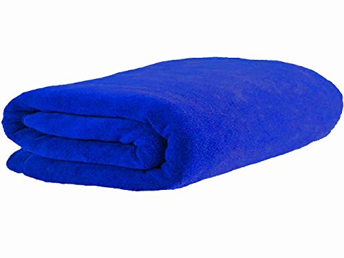 Mylsmple Luxury Microfiber Bath Towel Extra Large Bath Sheet Blue Beach Towel Fast Drying Hotel Bathroom Towel (36 Inch X 72 Inch, Dark Blue) #TOP2