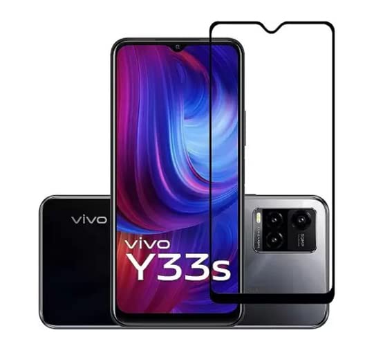 Shree Store Edge to Edge Full Screen Coverage 11D Tempered Glass for vivo Y33T-(Pack of 1)