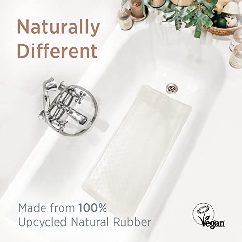 Hevea Natural Rubber Big Bath Mat - Upcycled, Scandinavian Design - Non Slip Bathtub Mat, 299 Suction Cups - Safe And Friendly For All Ages (Granite) #TOP1