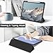 JETech Case for iPad Pro 13-Inch M5/M4 (2025/2024) with Pencil Holder, Clear Transparent Back Shell Slim Stand Shockproof Tablet Cover, Auto Wake/Sleep (Black)