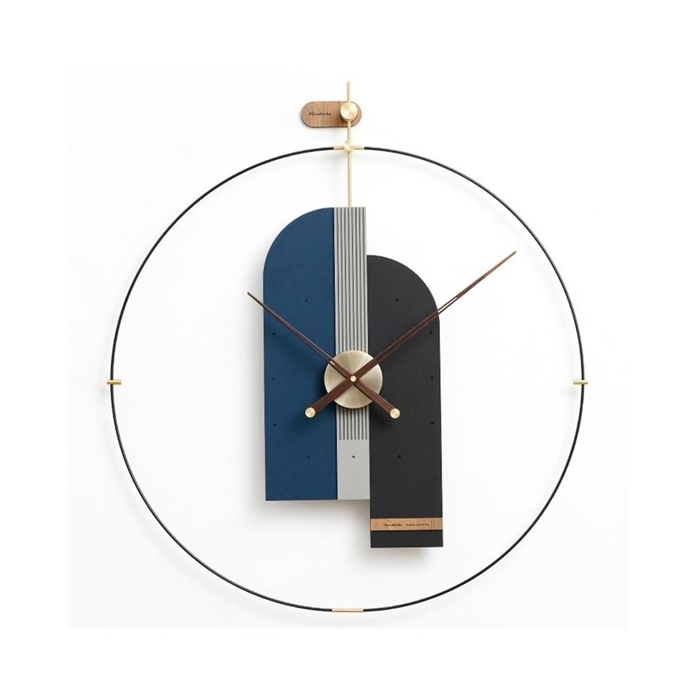 Decorazioni da parete Orologio da parete grande 80 cm, orologio fattoria retrò di grandi dimensioni, gigante, decorativo, rustico, for soggiorno, casa, cucina, ufficio (blu/verde)(Blue)