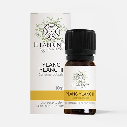 Olio Essenziale Ylang Ylang III 100% Puro Alimentare Il Labirinto Officinale – Dolce e Rilassante, per Diffusori, Aromaterapia, Massaggi e Cosmetici Naturali – 10 ml