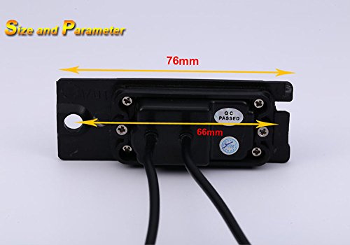 Image of Vehicle Backup License Plate Cameras, LED Night Vision Car Rearview Backup Camera for Volvo S80L /S40L /S80 /S40 /S60 /V60 /XC90 /XC60 /C70 /s60L (Clip+Screw Hole Style)