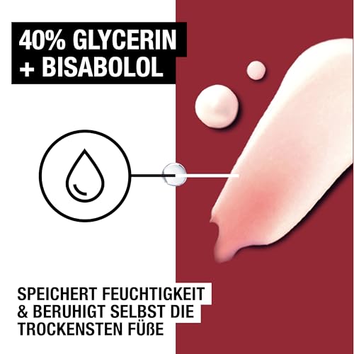 Neutrogena Ultra reichhaltige Fußcreme, nicht fettende Fußpflege Creme mit 40Prozent Glycerin + Bisabolol, schnell einziehende Feuchtigkeitscreme für trockene und beanspruchte Füße 100 ml