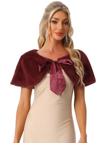 Châle en fausse fourrure pour robe de soirée de mariage d'hiver