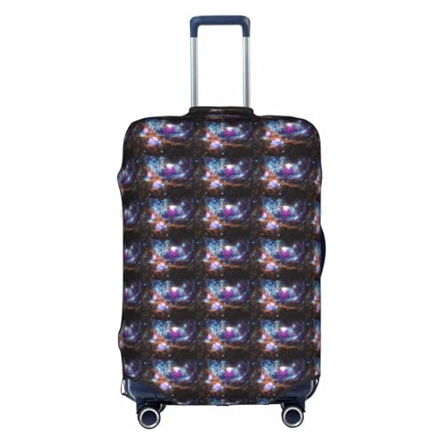 Housse de protection pour valise élastique taille S motif galaxie espace blanc