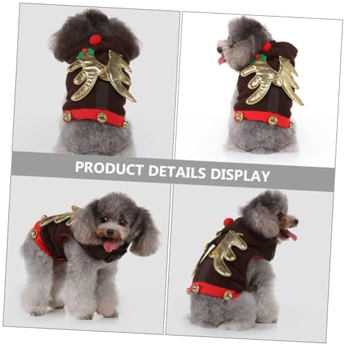 Disfraz de Navidad para Perro Hemoton Talla M Café miniatura 5