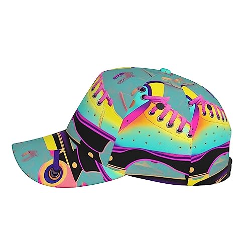 Casquette de baseball KoNsev avec trou queue de cheval et motifs patins - 5