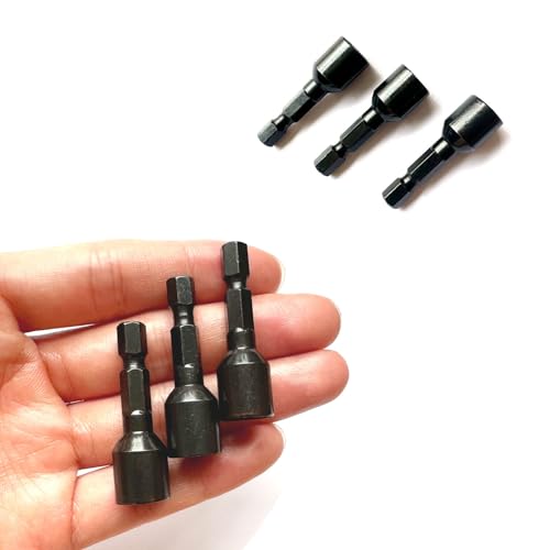 Image of 1 /4 inch-20 5 /16 inch-18 3 /8 inch-16 3Pcs Hanger Bolt Driver Double Headed Wood Screws Fully All Threaded Rod Threaded Insert Hexagon Head Drill Driver Bits