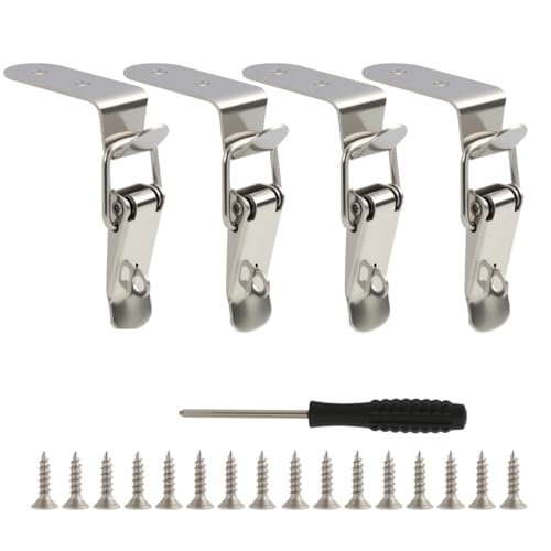 4PCS Spannverschluss Edelstahl, 90-Grad Kistenverschluss, Kistenverschluss Edelstahl mit hoher Spannkraft, Eckiger Spannverschluss, Schnappverschluss & Verschlüsse für Koffer, Kisten & Schrank 4PCS Spannverschluss Edelstahl, 90-Grad Kistenverschluss, Kistenverschluss Edelstahl mit hoher Spannkraft, Eckiger Spannverschluss, Schnappverschluss & Verschlüsse für Koffer, Kisten & Schrank