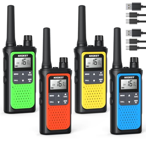 Talkie Walkie Longue Portée NXGKET pour Camping et Activités en Famille