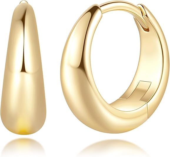 9CT Gold Hoop Earrings for Women Gold Earrings for Women Design Hypoallergenic Lightweight Hoop Earrings Hoops