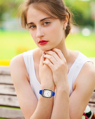 Image of Thin Silicone Band Compatible with Apple Watch 41mm 38mm 40mm 46mm 45mm 42mm 44mm, Slim Narrow Replacement Sport Strap Wristband for iWatch Series 11 10 9 8 7 6 5 4 SE Ultra 3 2 1 Women Men