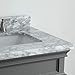 Mission Hills Middleton Bathroom Vanity and Sink Combo with Carrara Marble Double Thick Edge Countertop for Bathroom and Home Decor - 28 Inch, Gray