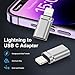 USB C to Lightning Adapter,2Pack USBC Female to Lightning Male Adaptor,iPhone to Type C Adapter Support Fast Charging/Data Sync,Charging Cord Connector for iPhone 14/13/12/11/Pro Max,Not for Audio/OTG