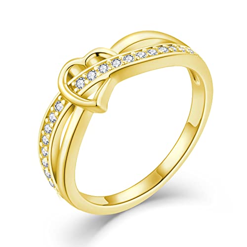 STARCHENIE Infinity Heart Ring for Women 925 Sterling Silver Size 5-10