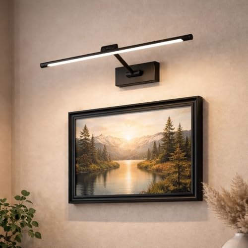 Alpinaluz Aplique LED Negro para Cuadros