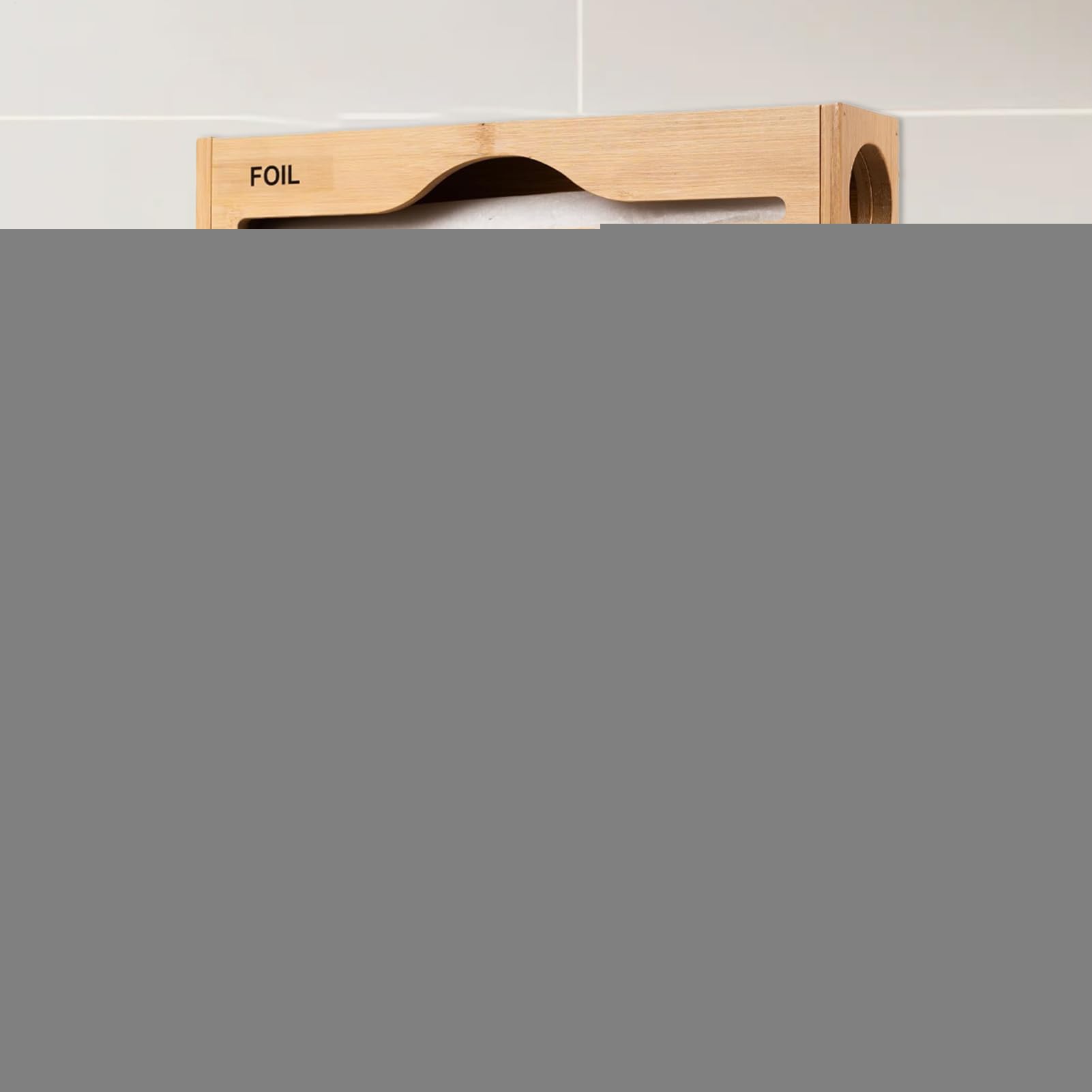 Küchenrollenhalter – Organizer für Aluminiumblätter und geöltes Papier – Behälter, Organizer, wiederverwendbar, platzsparend, für Küche, Haus, Wand, Spender