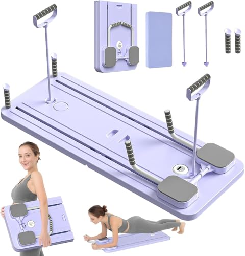 ORCHID M Pilates Reformer Set Multi-Purpose Foldable Pilates Reformer Board High Strength Pilates Equipment Portable Fitness Board For Home Women MenGift hassock