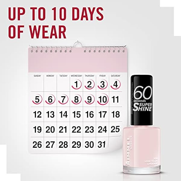 Rimmel 60 Seconds Super Shine Nail Lacquer, Lose Your Lingerie 203, 8 мл