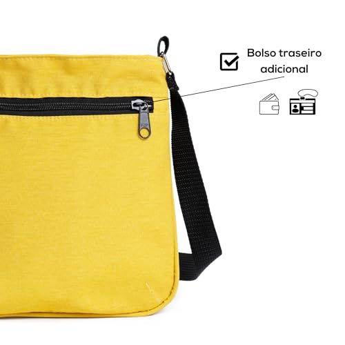 Bolsa Shoulder Bag Transversal, PGH, Modelo Tiracolo MULTIPOCKET - Com 5 compartimentos e Impermeáve