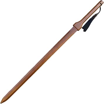 Wooden Sword Wooden Sword Double Handed Sword Chinese Wooden Sword Taichi Sword Kendo Practice Sword Lightweight Chinese Style Faux Sword Unbladed Toy Decoration Stage Tools Self Defense Sword Great