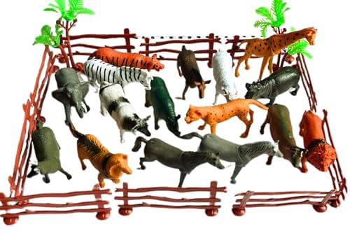 Mallexo Realistic Farm Animal Toys for Kids Set of 32PCs PVC Quality Mixed Domestic Creatures Figures Toy for Children Mid Size Birthday Gifts Safari Jungle Cartoon Wild Animals Playset (Farm Jungle) - Image 4 thumbnail