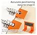 Magnetic Cabinet Door Hinge Spacer with Scale, 2mm Gap Alignment Tool for Cabinet Door Installation, Magnetic Hinge Jig for Door Gap, Mounting Template & Precision Install Assist Tool, 2 Pack(Orange)