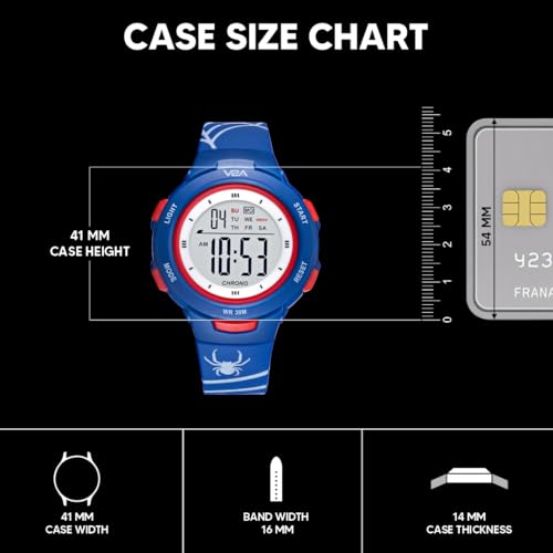 Image of V2A Kids Watch - Waterproof Multi-Functional Digital Sports Watch for Ages 5-13, 30M Water Resistance, Gift for 5-10 Year Olds