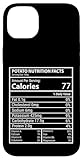Carcasa para iPhone 14 Plus Información nutricional de la Patata Diseño de gráficos de Alimentos informativos