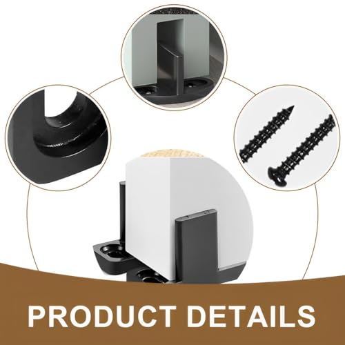 XPEX 4 Stück Schiebetür schiene Schiebetür Bodenführung,führungsschiene schiebetür,führungsrollen schiebetor,Bodenführung Schiebetür, Schiebe Scheunentor Bodenführung untere für Schiebetüren（Quadrat）