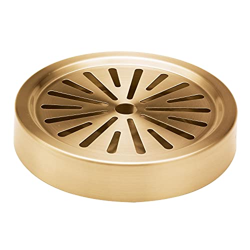 Service Ideas DT6BSVG Drip Tray, Round, 6IN, Vintage Gold