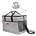 33L Sac Isotherme,Sac Glaciere Lunch Bag,Sac de Repas Cooler Bag pour Ecole/Plage/Pique-Nique(48 Canette,Gris)